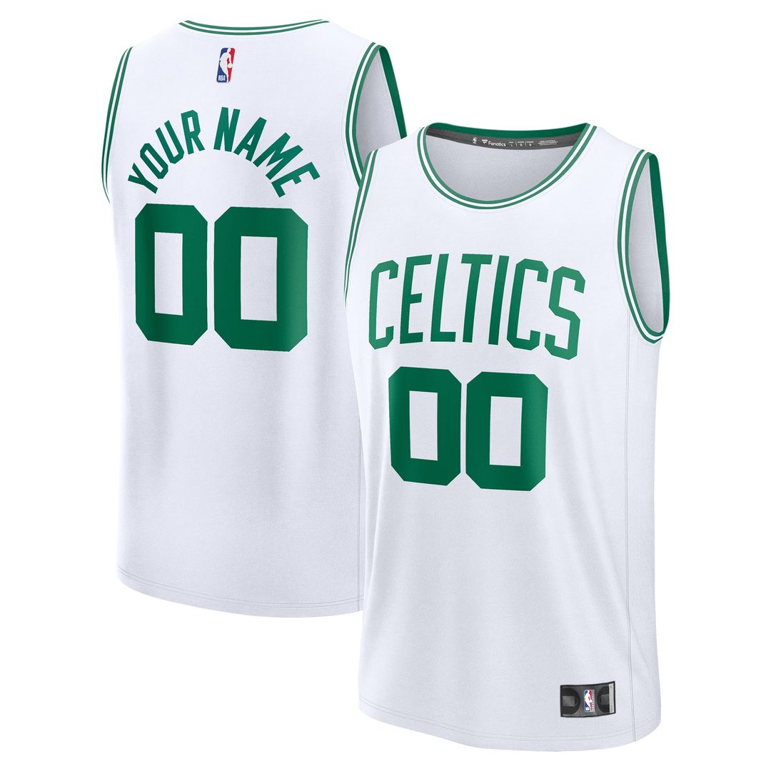 Boston Celtics Fanatics Youth Fast Break Custom Replica Jersey - Kelly Green  - Icon Edition