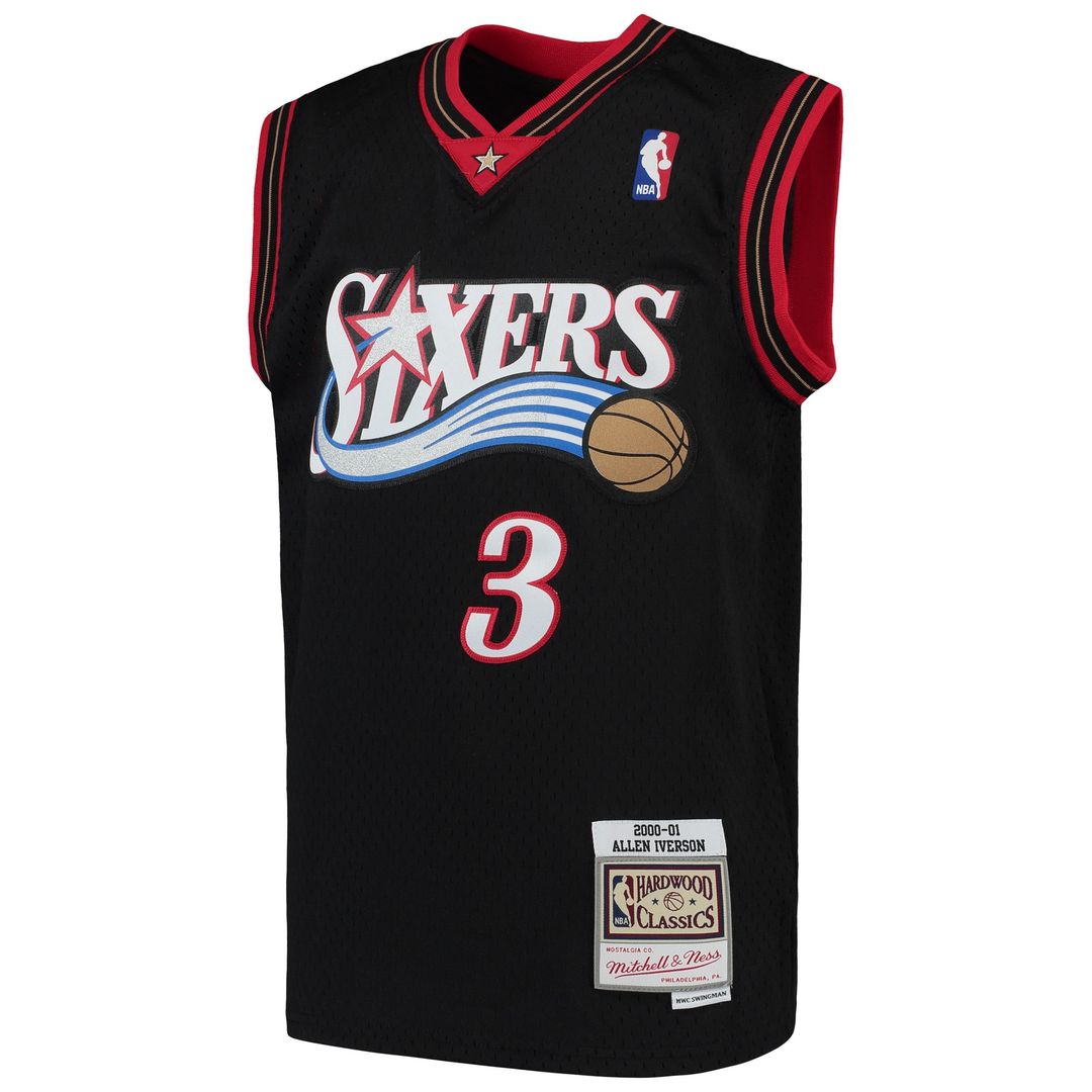 Allen Iverson Philadelphia 76ers Mitchell & Ness Youth 1996/97 Hardwood Classics Swingman Throwback Jersey - Red