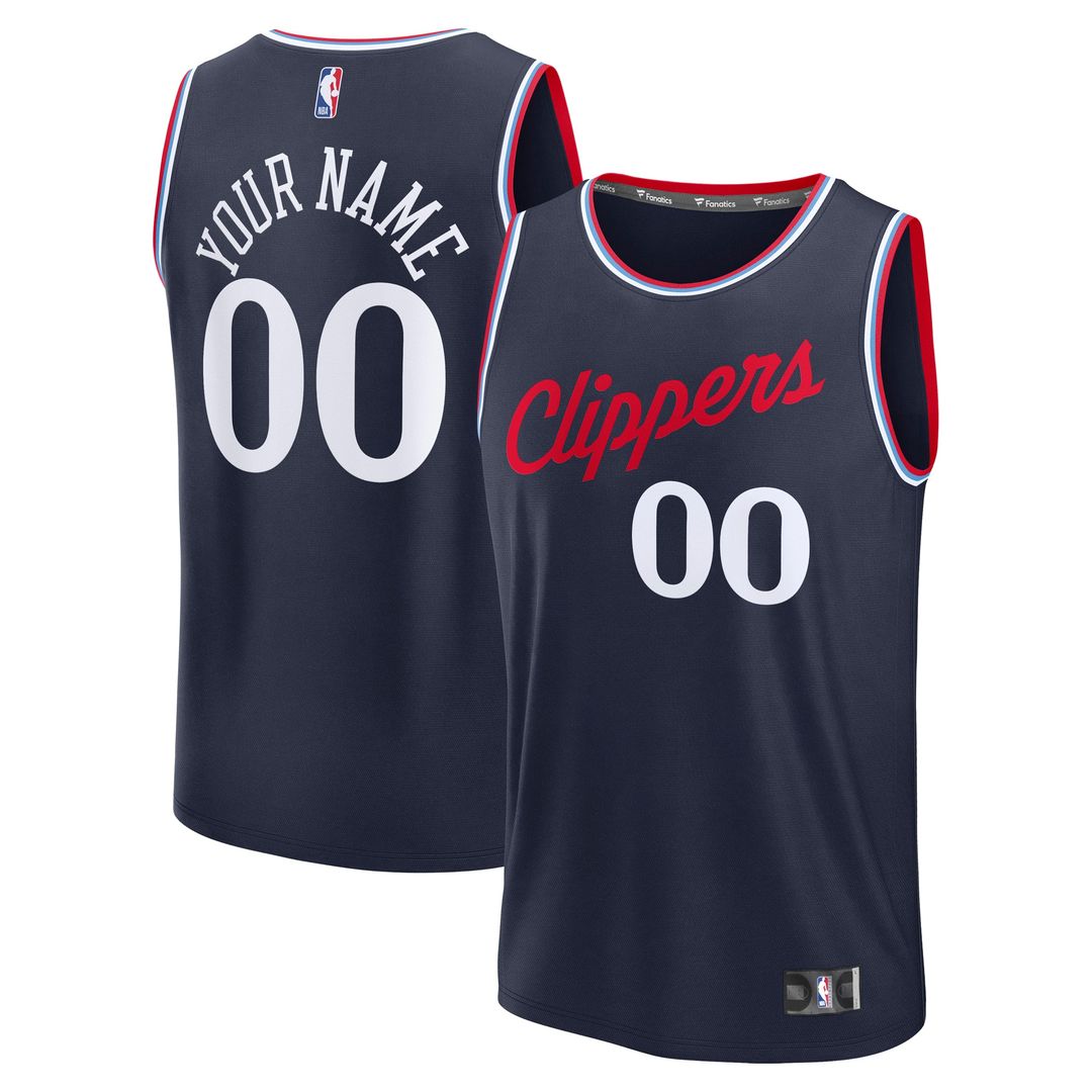 LA Clippers Fanatics Youth Fast Break Custom Replica Jersey - Red  - Statement Edition