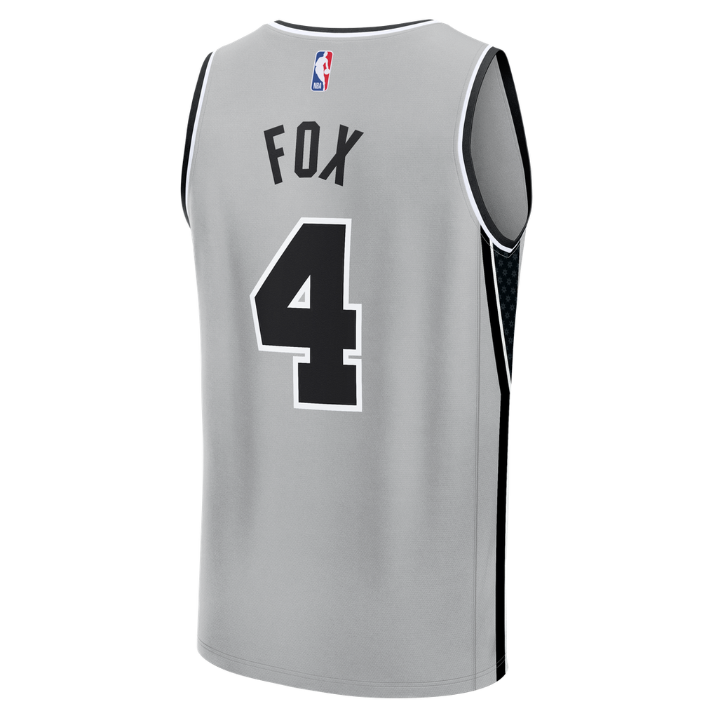 De'Aaron Fox San Antonio Spurs Fanatics Fast Break Jersey - Statement Edition - Silver