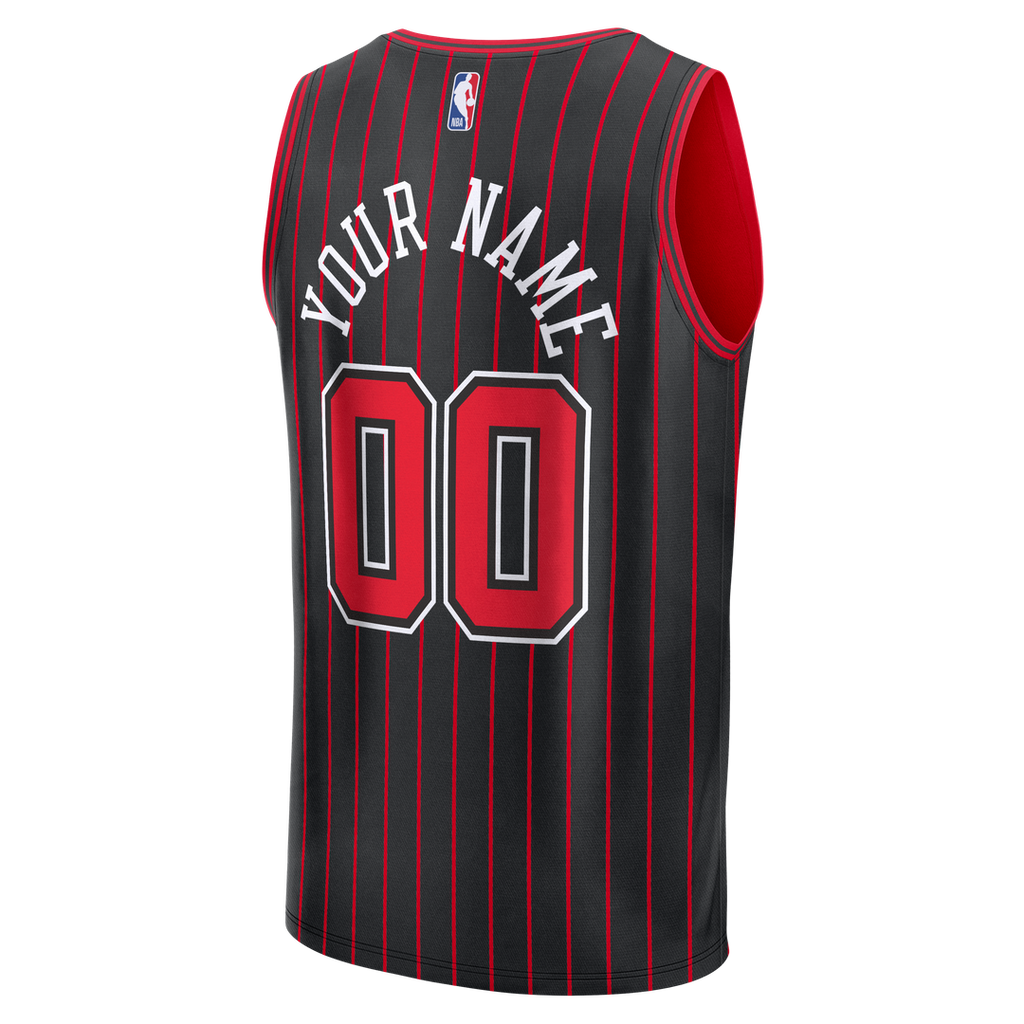 Chicago Bulls Fanatics Youth Fast Break Custom Jersey - Statement Edition - Black