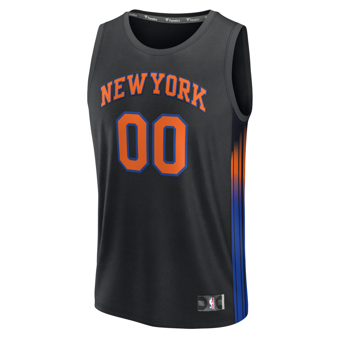 New York Knicks Fanatics Fast Break Custom Jersey - Statement Edition - Navy