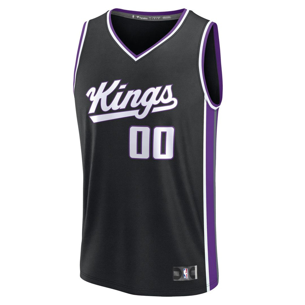 Sacramento Kings Fanatics Youth Fast Break Custom Replica Jersey - Black  - Icon Edition