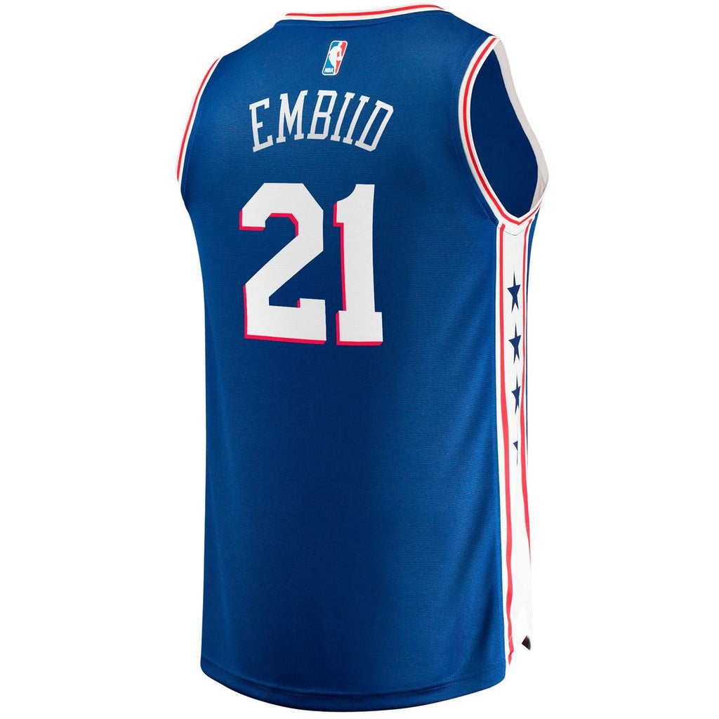 Joel Embiid Philadelphia 76ers Fanatics Big & Tall Fast Break Player Jersey - Royal - Icon Edition